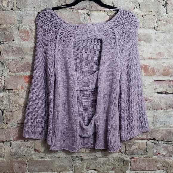 Embossed knit crop juniors lavender size XS - Picture 5 of 6